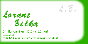 lorant bilka business card